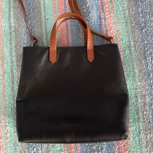Madewell The Zip-Top Transport Crossbody True Black Brown EUC